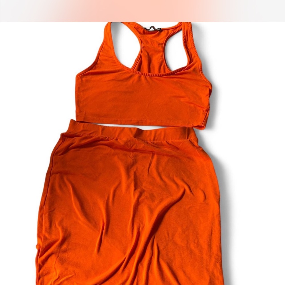 Bright Orange Two-Piece Set